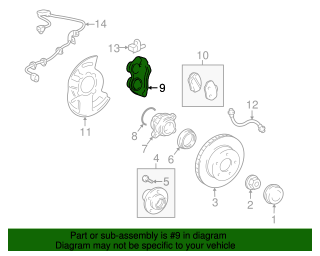 20102015 Lexus GX460 Caliper 4775060300 OEM Parts Online