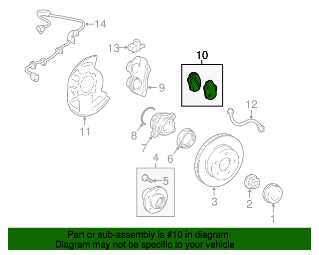 0446560320 Brake Pads 20102019 Lexus GX460 My L Parts