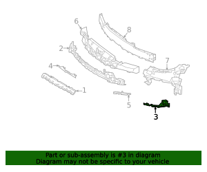 238-885-58-01 - Bumper Cover Support Rail Bracket 2021-2023 Mercedes ...