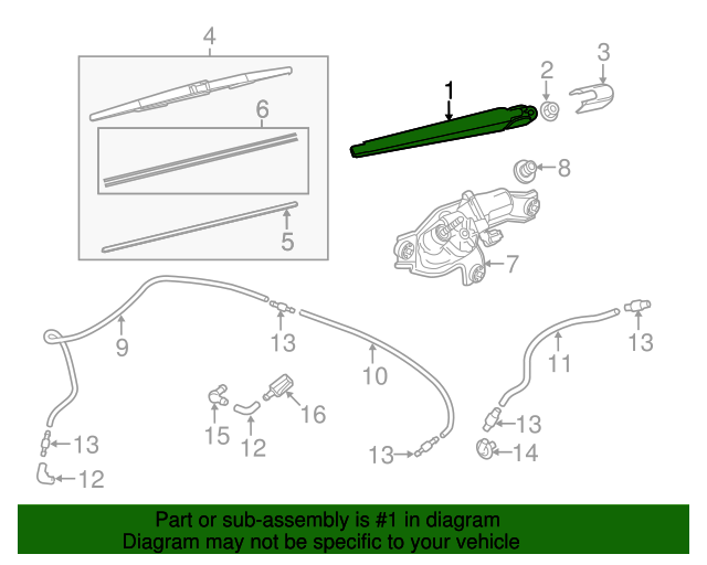 20142018 Mazda 3 Wiper Arm GHP967421 OEM Parts Online