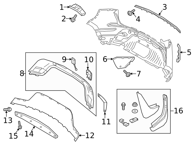 2020 Land Rover Range Rover Evoque Lower Molding LR128243 | JaguarParts.com