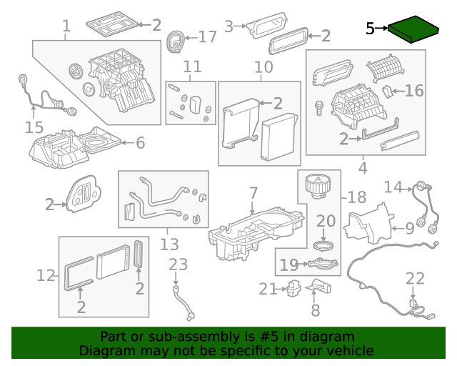 20102022 GM Cabin Air Filter 13503675 GM