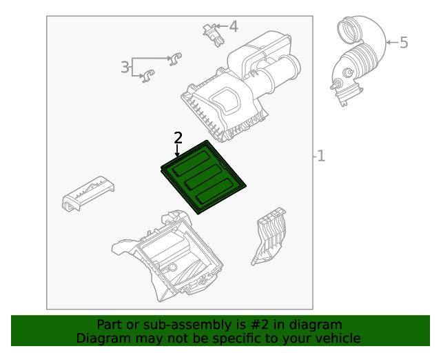 Element Assembly Air Cleaner LC2Z9601B OEM Ford Parts