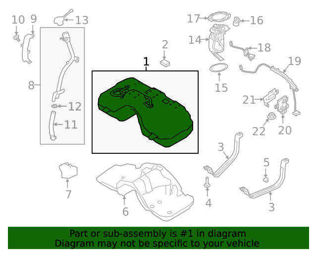 Genuine OEM Fuel Tank Part LR153412 Fits 20202023 Land Rover Range
