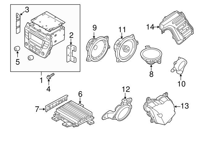 Rear HYUNDAI Genuine 96330-3V200 Door Speaker and Protector Assembly Rear HYUNDAI Genuine 96330-3V200 Door Speaker and Protector Assembly