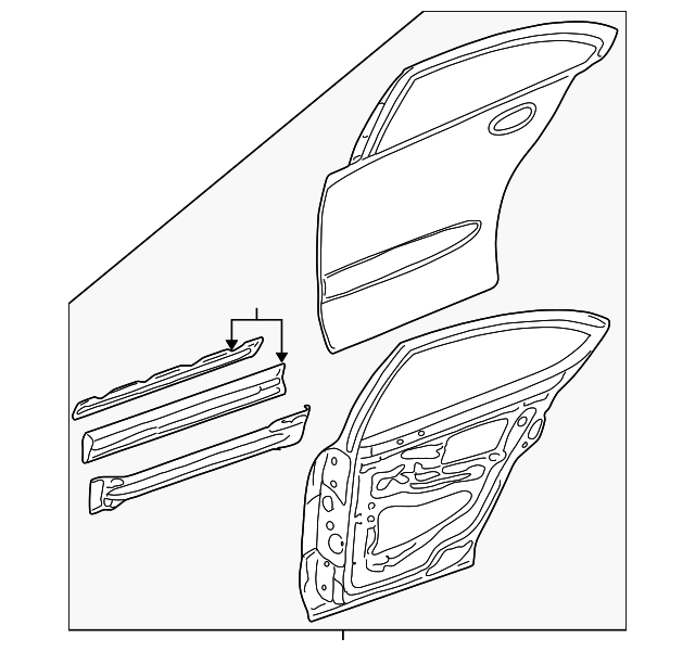 Door Assembly, Rear Side (Left-hand) - GM (88950724)
