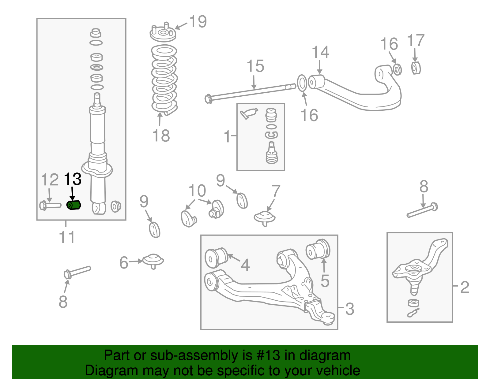 Suspension Strut Bushing - Toyota (90389-A0001)