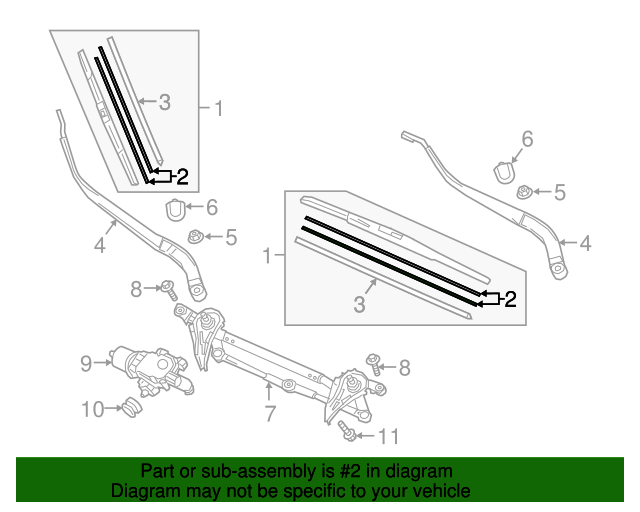 20162023 Mazda Wiper Blade Refill N25667333