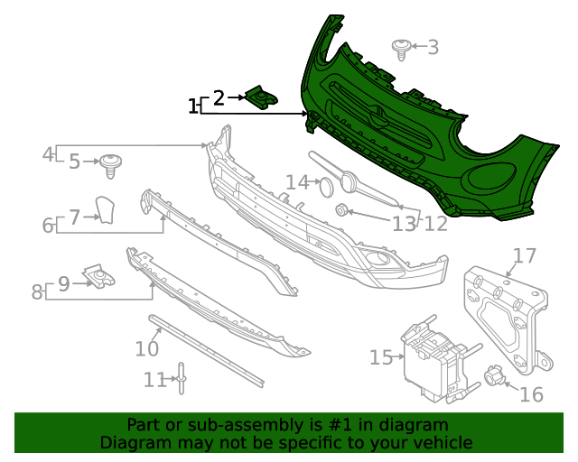 20182020 Fiat 500X Front Bumper 6ap86tzzaa