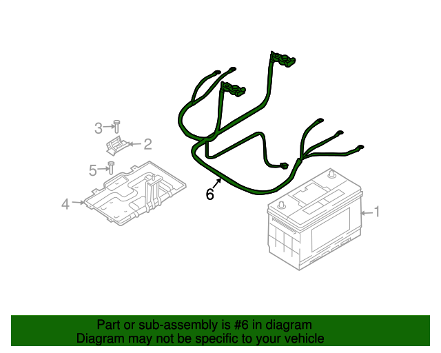 20072009 Kia Sorento Battery Cable Harness 372013E050 QuirkParts