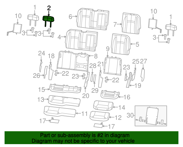 20112012 Ram 1500 Headrest 1pa19xdvab