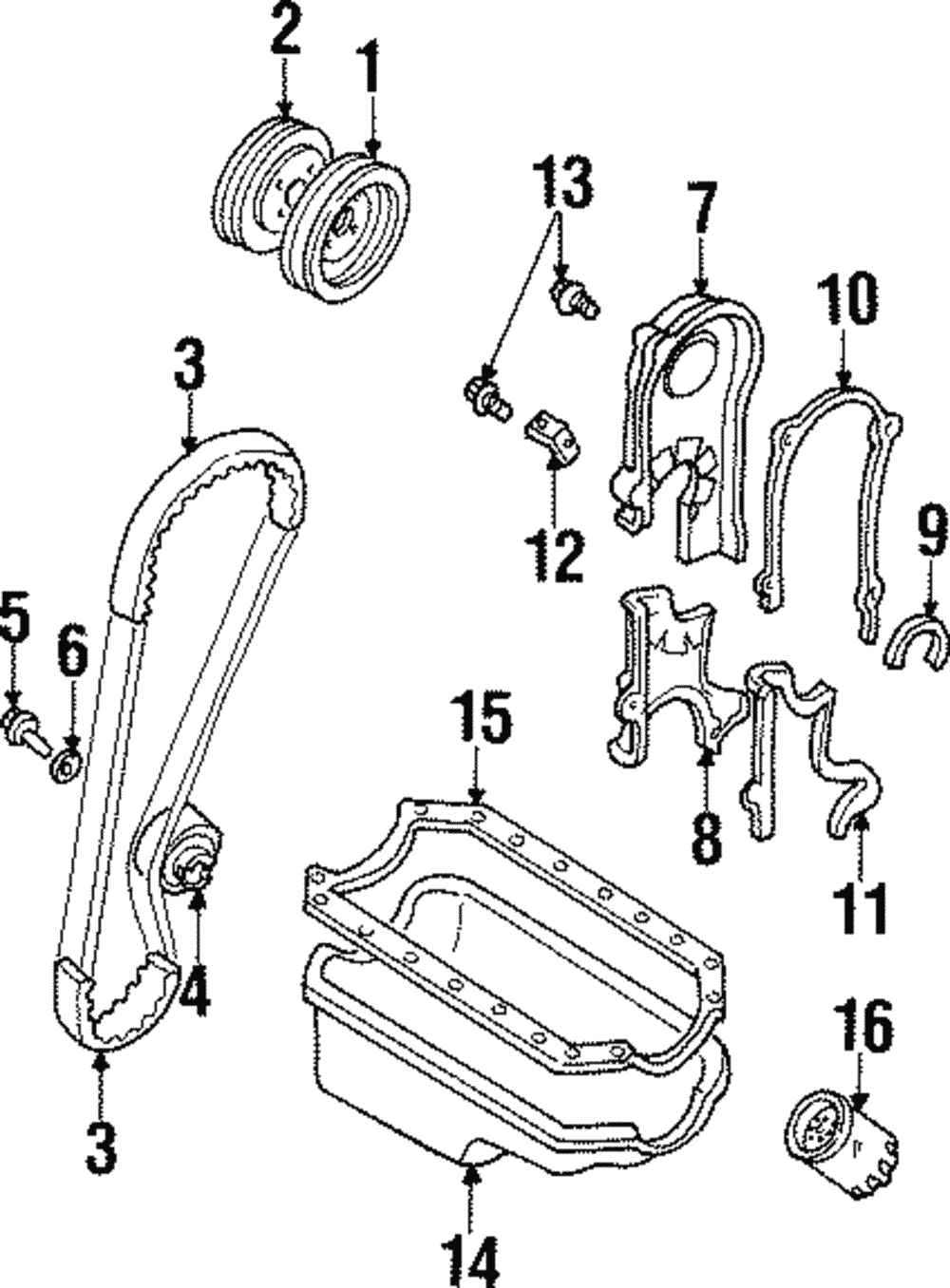 Lower Timing Cover Gasket - Ford (E9GZ-6020-A)