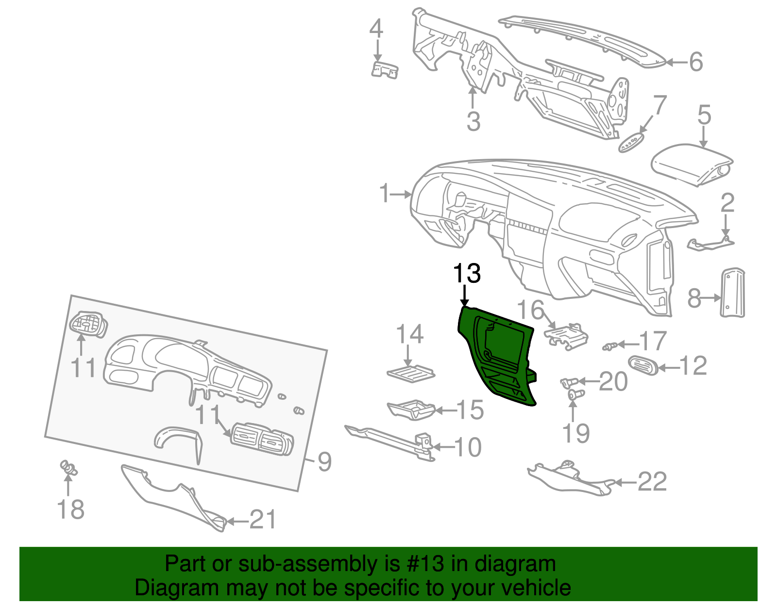 Finish Panel - Ford (YF4Z-5404338-AAC)