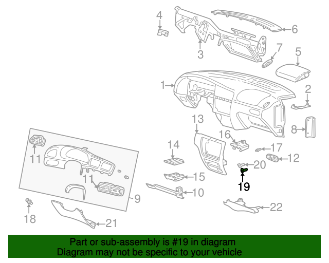 20002012 Ford 12 Volt Accessory Power Outlet Housing YF1Z15K040AA