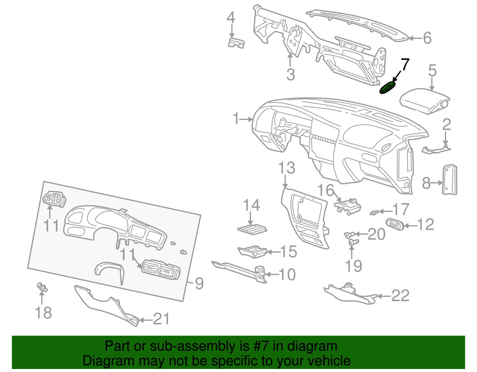 Defroster Vent - Ford (YF1Z-54046A76-DAC)