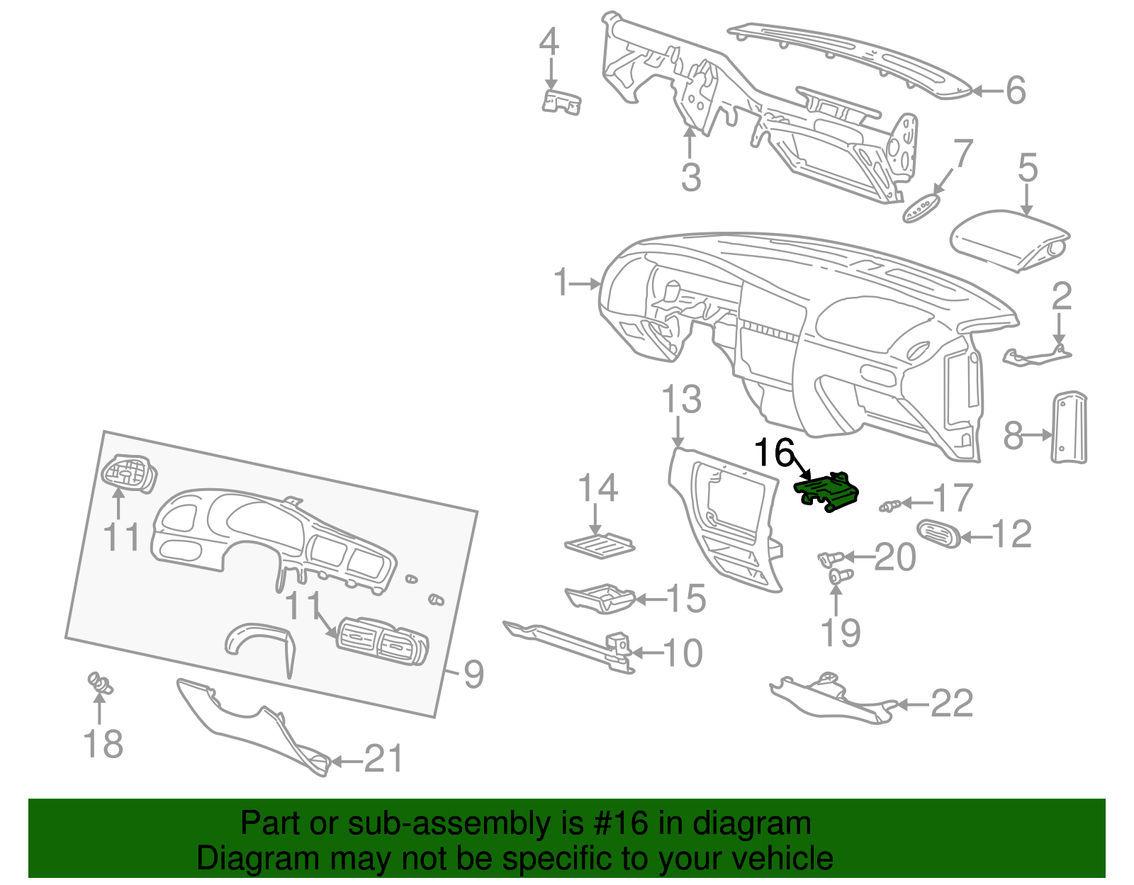 Ashtray Bracket - Ford (YF1Z-54048K17-AA)