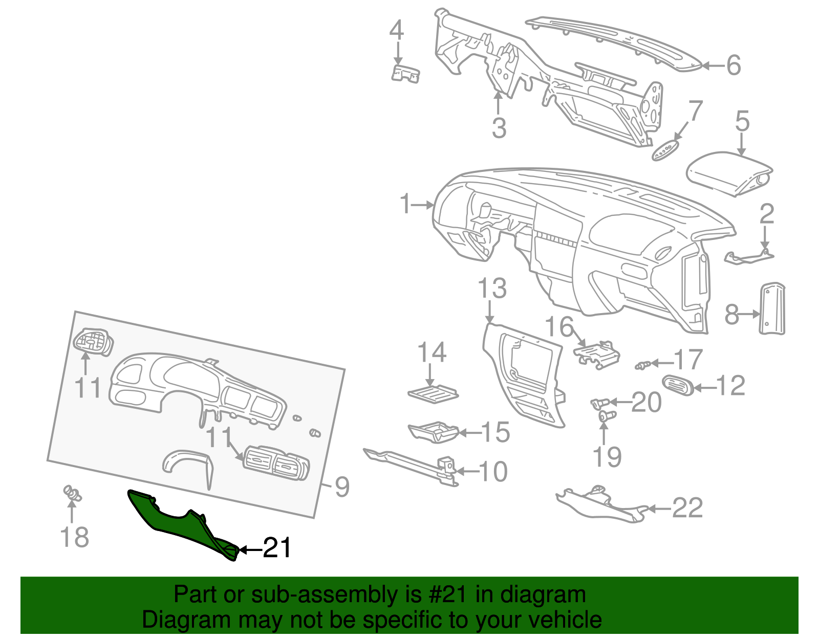 Column Cover - Ford (YF1Z-5404459-AAA)