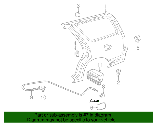 773600E010 Fuel Door Spring 19962013 Toyota OEM Genuine Toyota