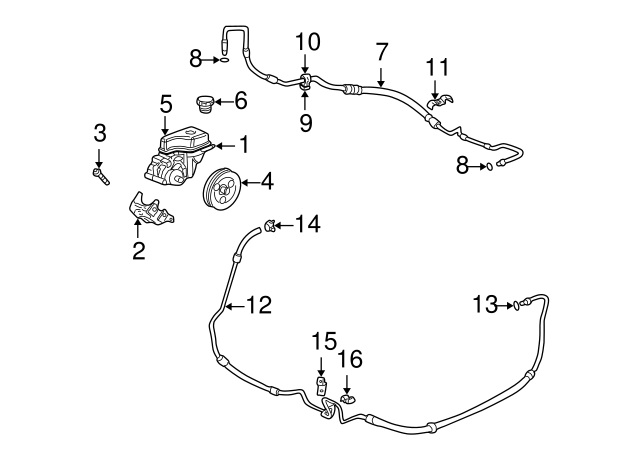 GM Genuine Power Steering Return Hose For 2005-2011 Cadillac STS – OE Spec 25950911