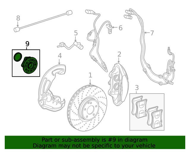 2015-2021 Mercedes-Benz Hub Assembly 222-334-00-00 | MB OEM Parts