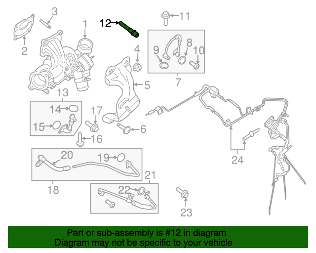 20122023 Ford Turbocharger Boost Pressure Solenoid Filter BB5Z6C683A