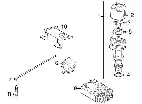 Ignition Wire & Related Components for 2002 Volkswagen Cabrio | VW