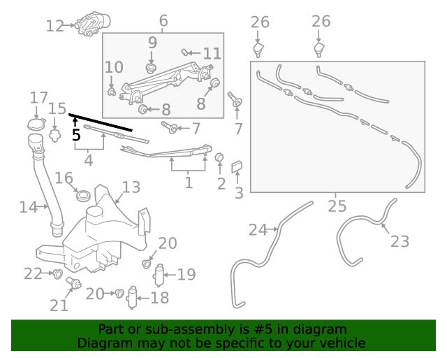20192023 Subaru Ascent Wiper Blade Insert 86579XC07A Subaru Parts Store