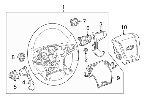 Steering Wheel & Trim for 2018 Chevrolet Silverado 1500 #1