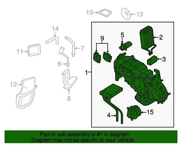 Genuine OEM Ford Evaporator Core FL1Z18D283D Genuine OEM Ford