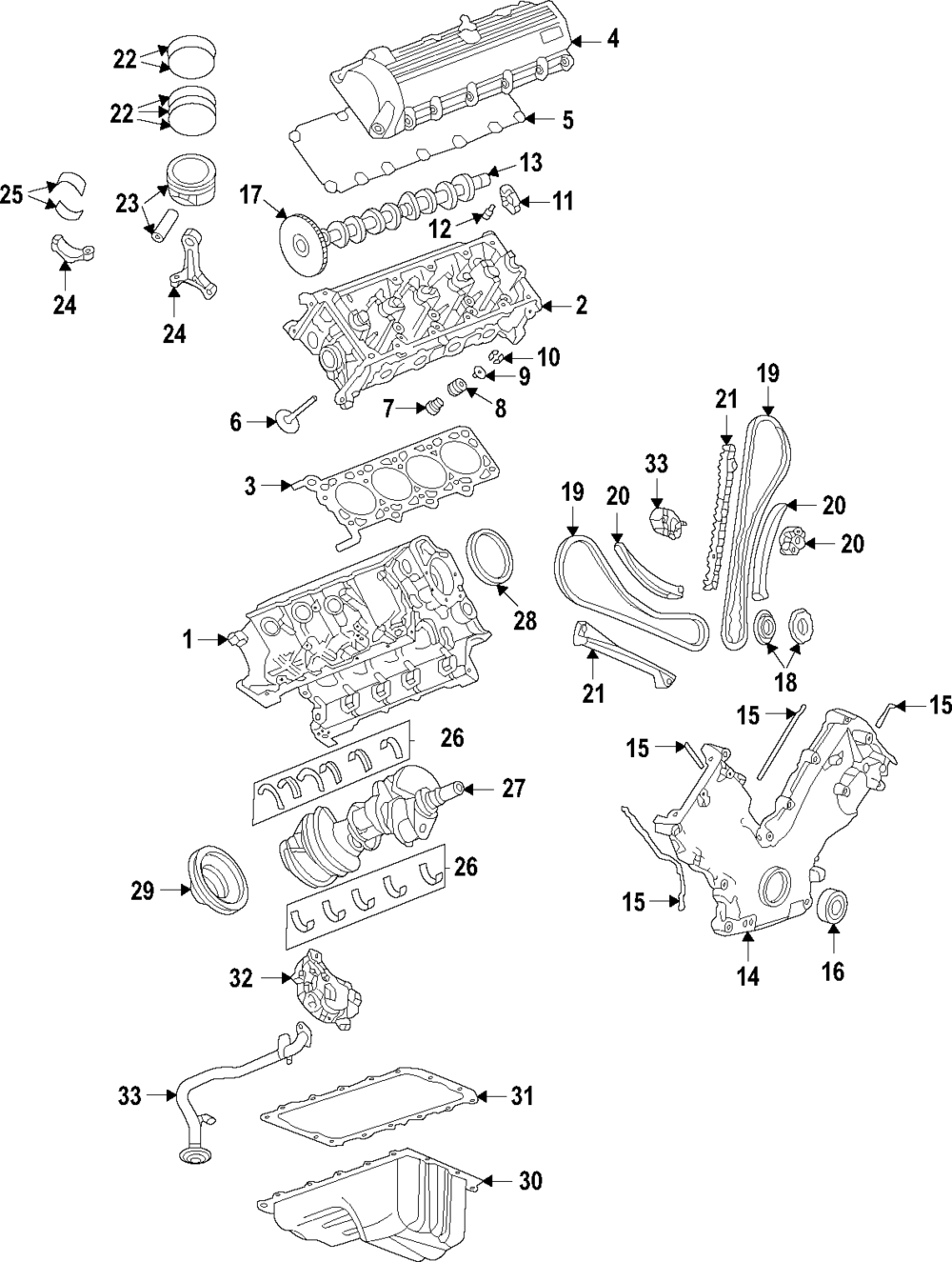 Engine Camshaft - Ford (YF7Z-6250-BA)