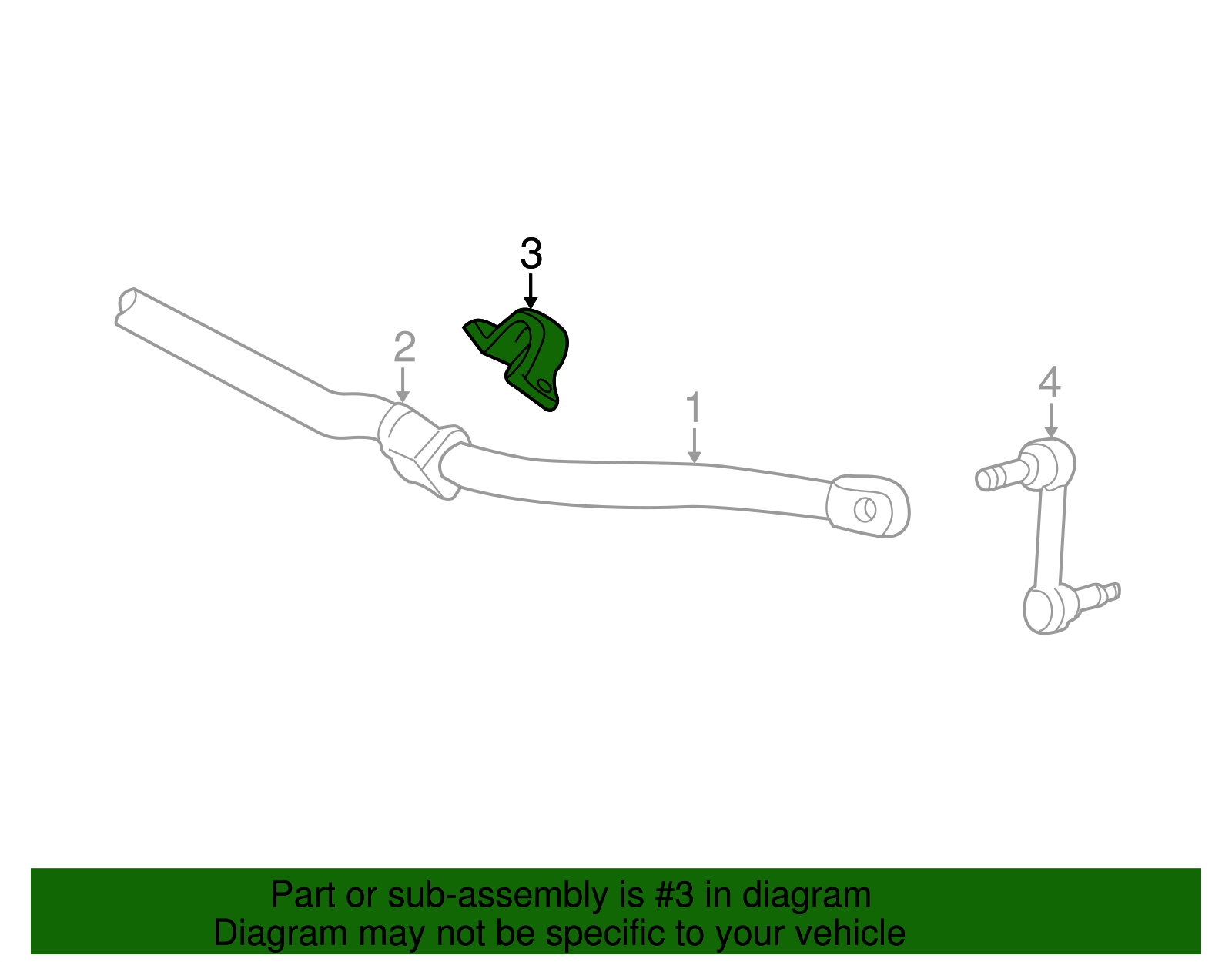 Stabilizer Bar Bracket - Ford (XW4Z-5486-AB)