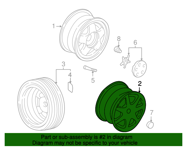 Genuine OEM Acura Wheel, Alloy Part 42700SL0Z50 Acura Parts For Less
