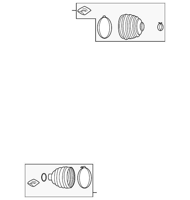 20042011 GM Front HalfShaft Constant Velocity Joint Boot 42702776