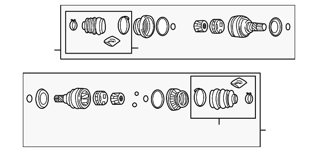 Front Wheel Half-Shaft Constant Velocity (CV) Inner Joint - GM (96888653)