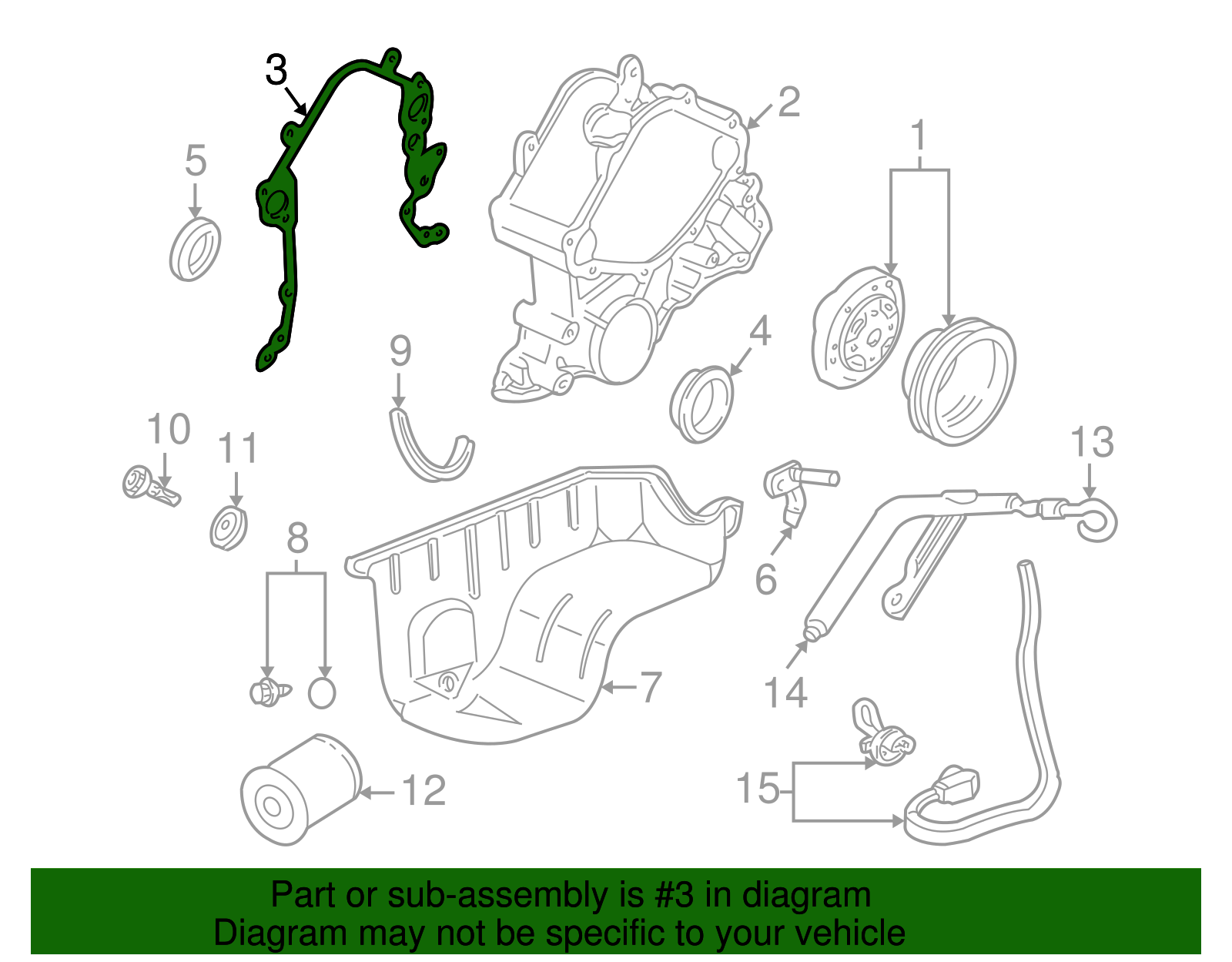 Engine Timing Cover Gasket - Ford (YF2Z-6020-AA)