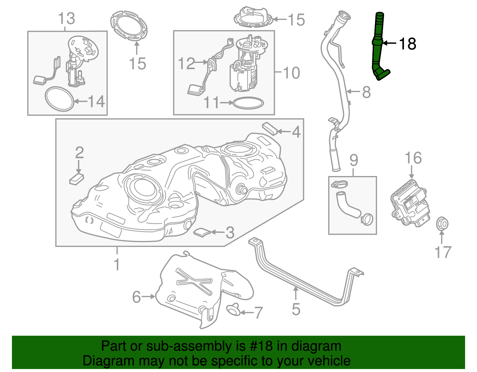 Fuel Tank Pressure Relief Valve - GM (84060974)
