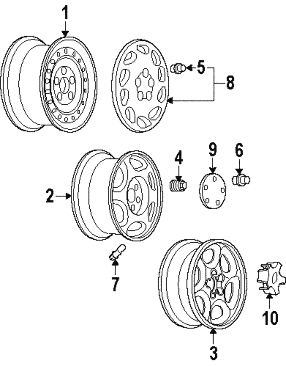 Chrome 16x6.5-Inch Wheel - GM (9593076)