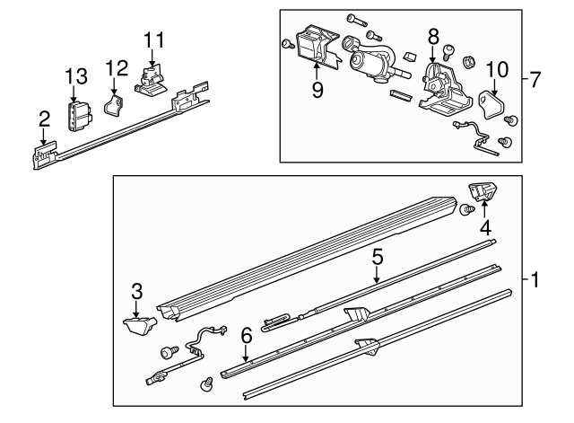 GM OEM Running Board Step-End Cap Right 22935821