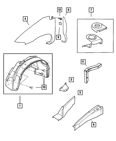 CAPA Certified Front Fender Pair For Chrysler Town & Country 2001-2007 - Left & Right
