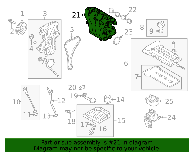 283102B792 Intake Manifold 20172019 Kia Soul Kia.Parts Store