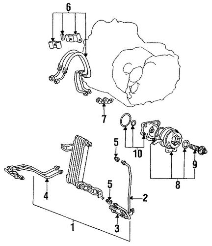 Genuine OEM Oil Cooler Parts for 1992 Toyota Celica GT ... toyota celica cooling system diagram 