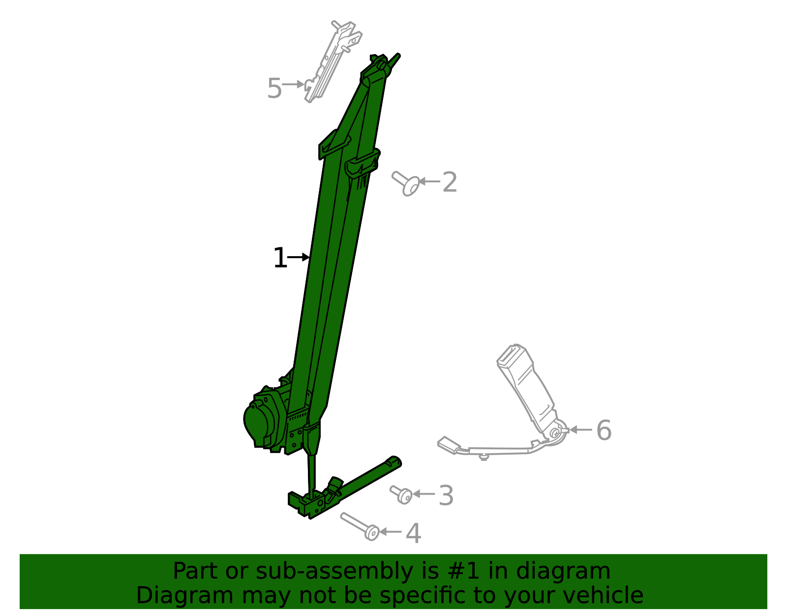 2020-2025 Ford Seat Belt Assembly LJ6Z-78611B09-AB | Ford