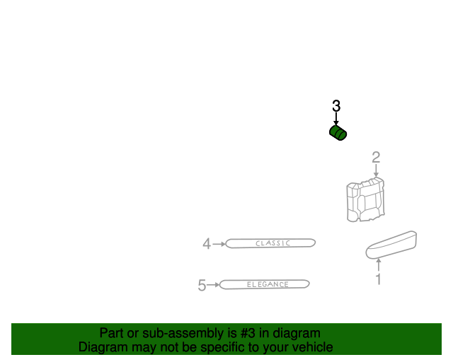 0019887681 Body Side Molding Fastener 19862014 MercedesBenz