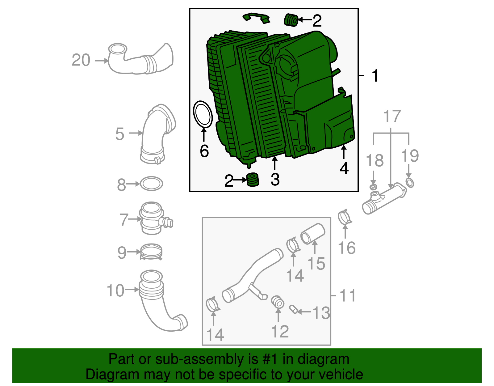 Air Cleaner Assembly - Volkswagen (7L6-128-607-Q)