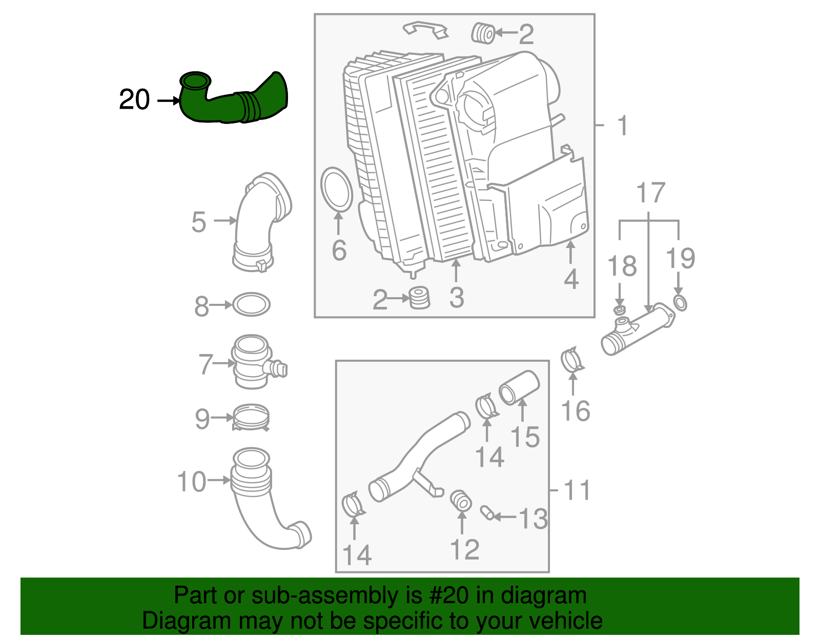 Air Pipe - Volkswagen (7L6-128-609-C)