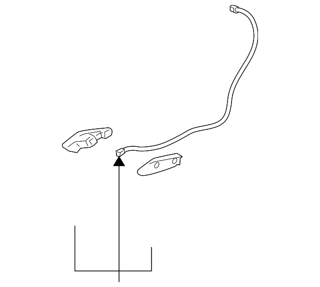 Front Passenger Side Door Inside Handle Cable - Cadillac (89044532)
