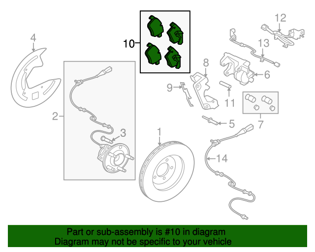 Genuine OEM Brake Pads Front Part C2D60995 Fits 20102019 Jaguar Up