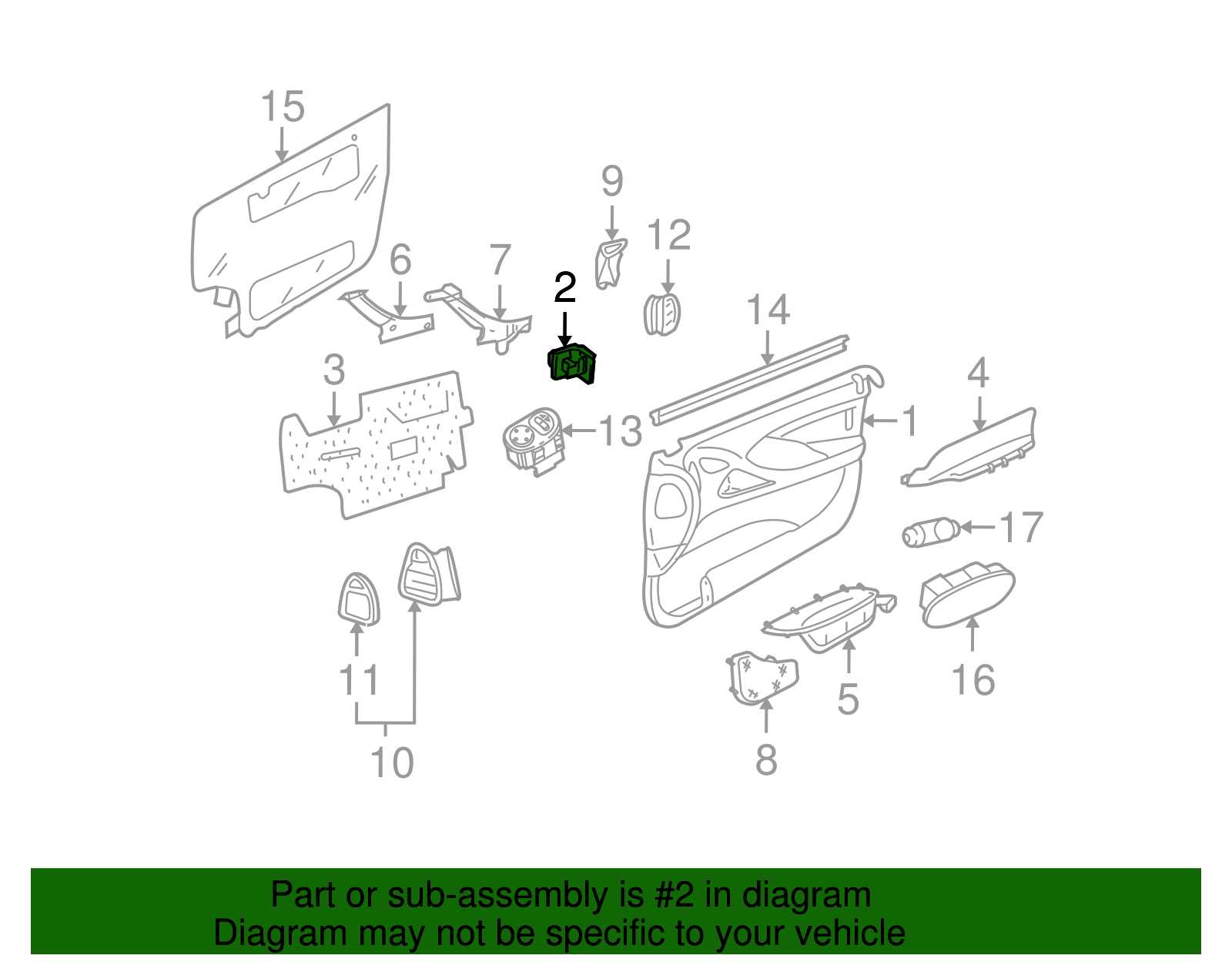 Bracket, Rear S/D T/Panel - GM (90494220)