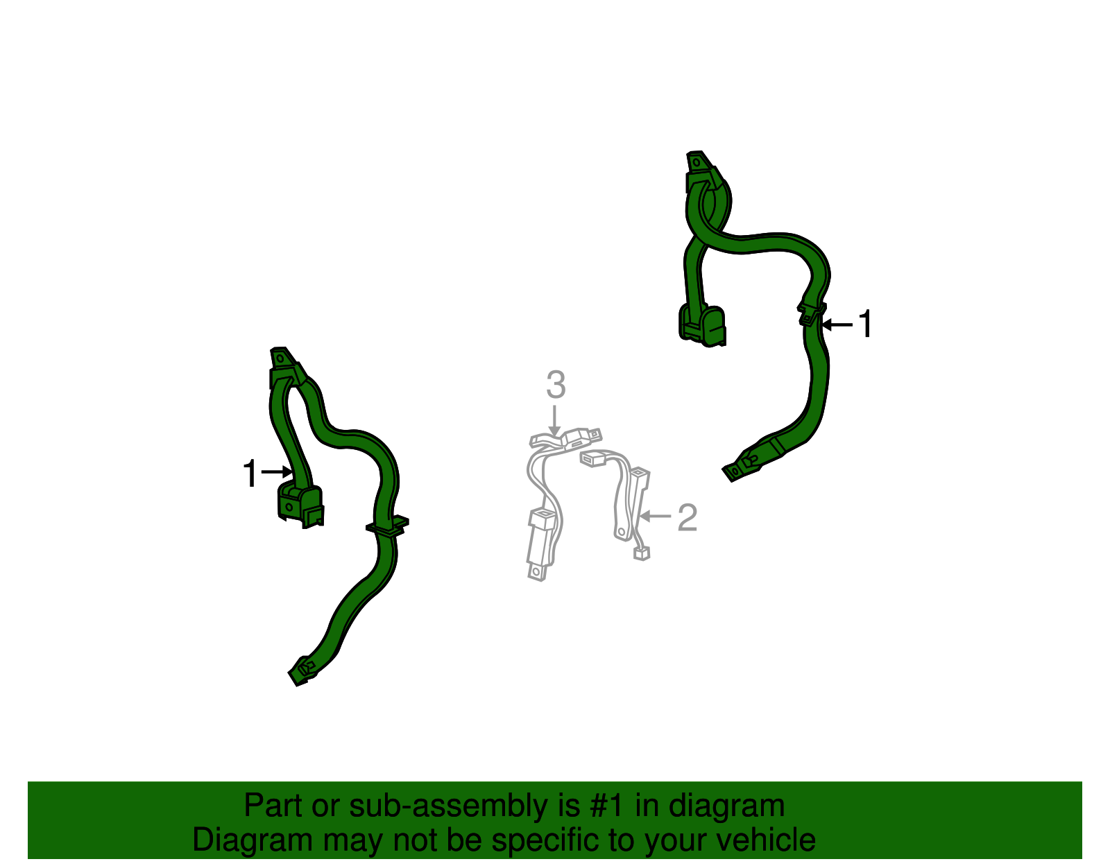 Seat Belt Lap And Shoulder Belt - GM (88898885)