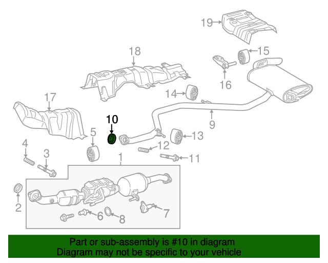 Muffler & Pipe Gasket Toyota (17451F2010) Toyota Parts